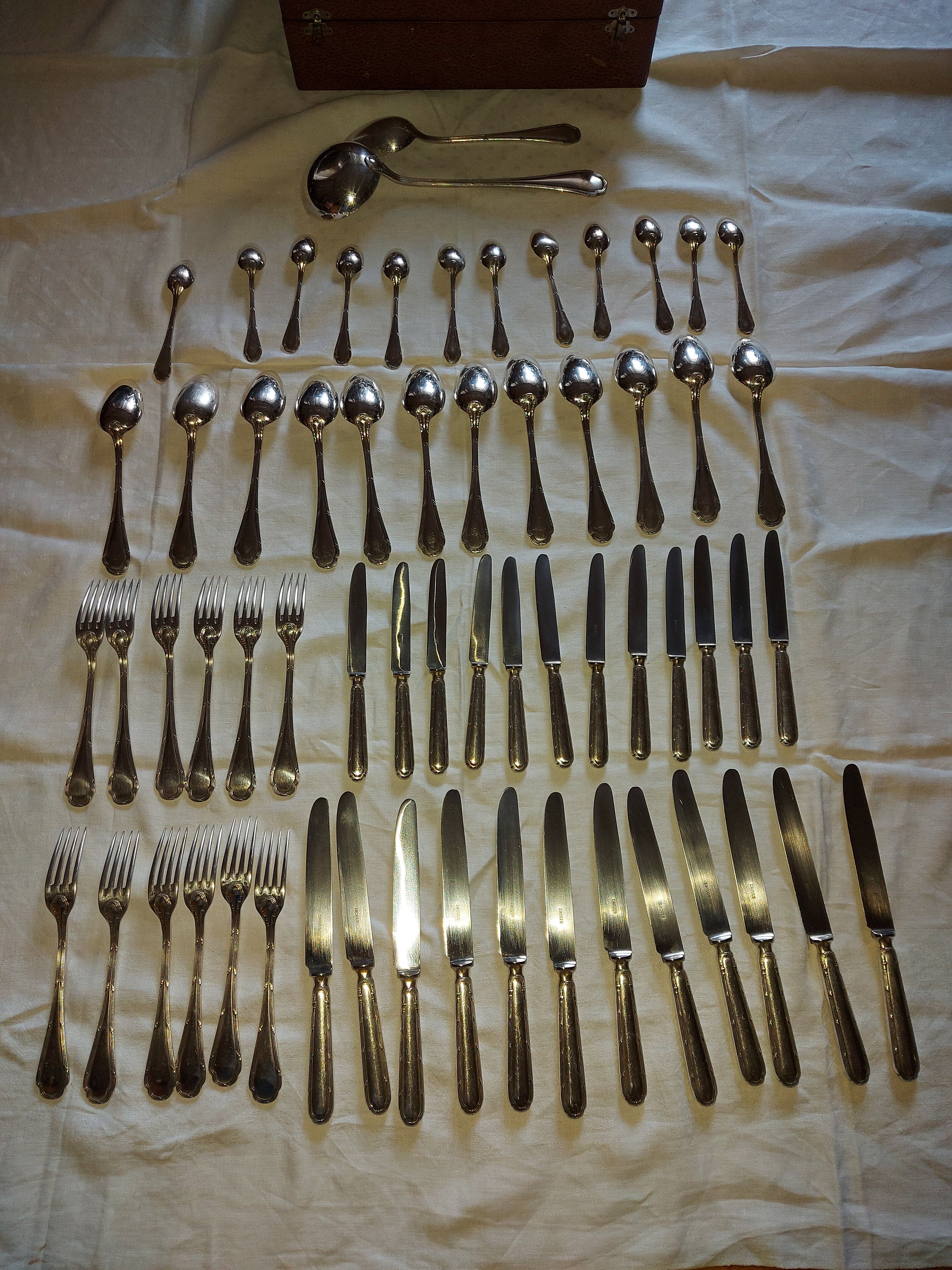 Ercuis housewife, 62 pieces in a box