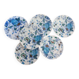 lot 6 assiettes plates anciennes faïence anglaise Mason’s