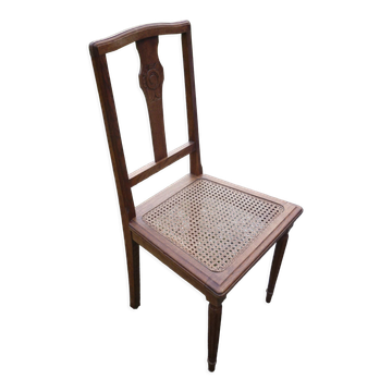 Wooden chair and art-deco annage
