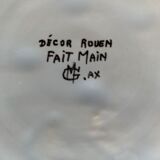 Magnificent old plate in Vieux Rouen signed