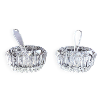 Pair of salters with serving spoons glassware from LUXHEM 50s