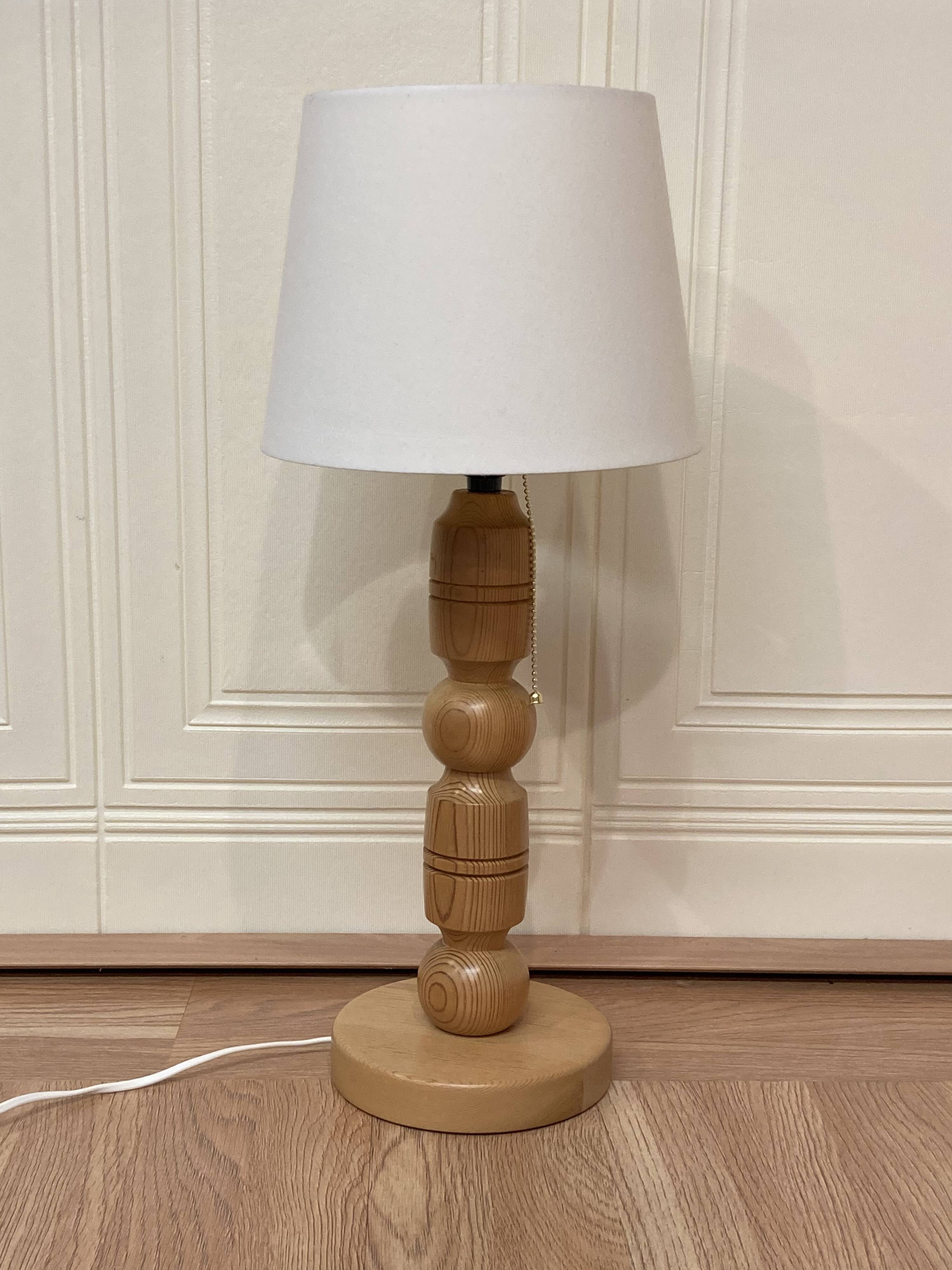 Solid wood lamp scandinavian design 1960.