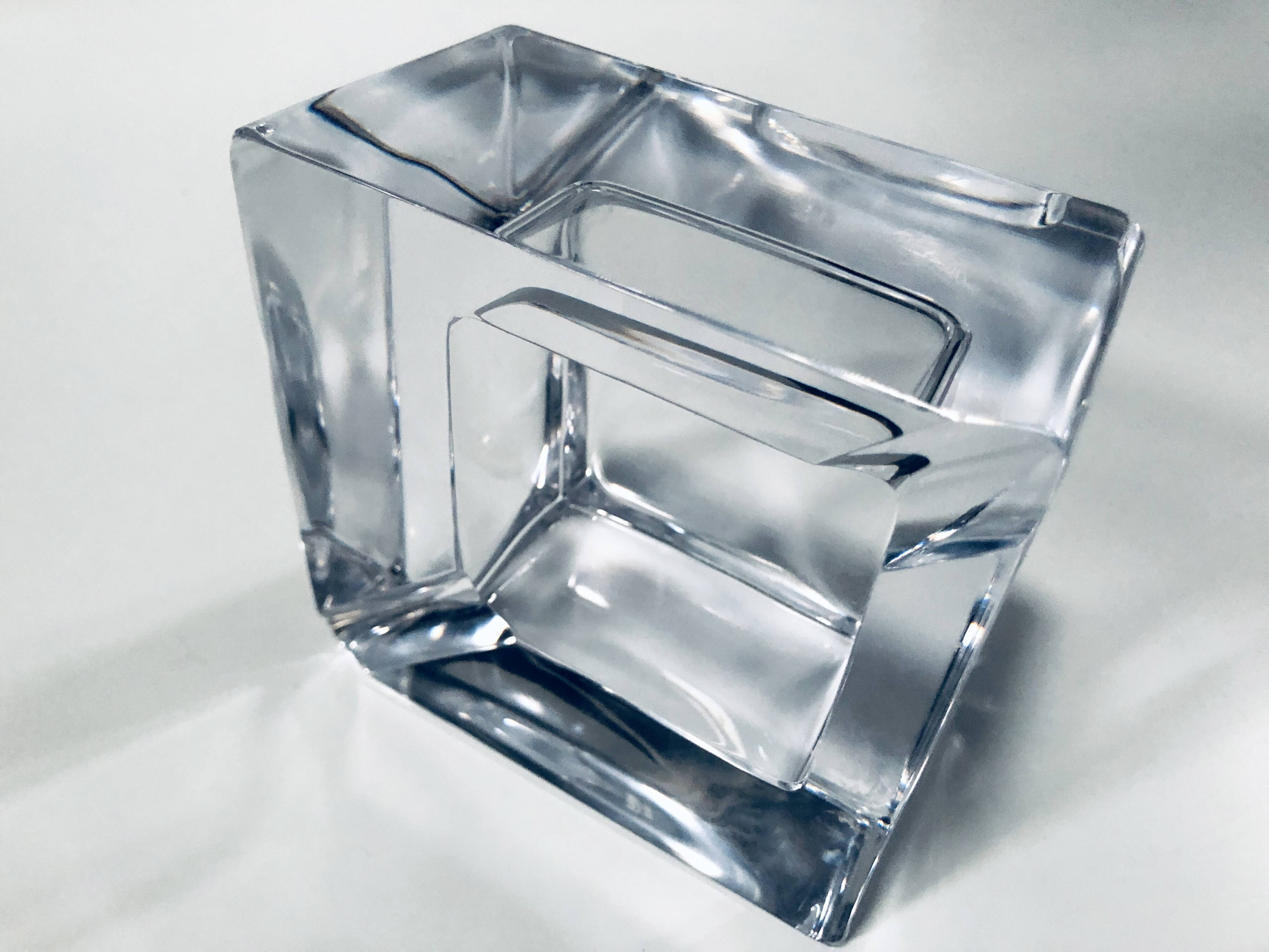 Large Vintage Ashtray • Crystal • Sèvres France • 1970