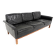 Scandinavian 3-seater leather sofa, Sweden, 1960s