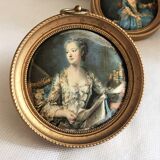 Pair of frame medallion Marie-Antoinette