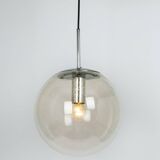 Limburg chrome pendant with clear glass ball, Germany, 1970s