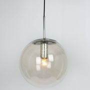Limburg chrome pendant with clear glass ball, Germany, 1970s