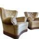 Set of 2 vintage XL armchairs/club seats/single seat