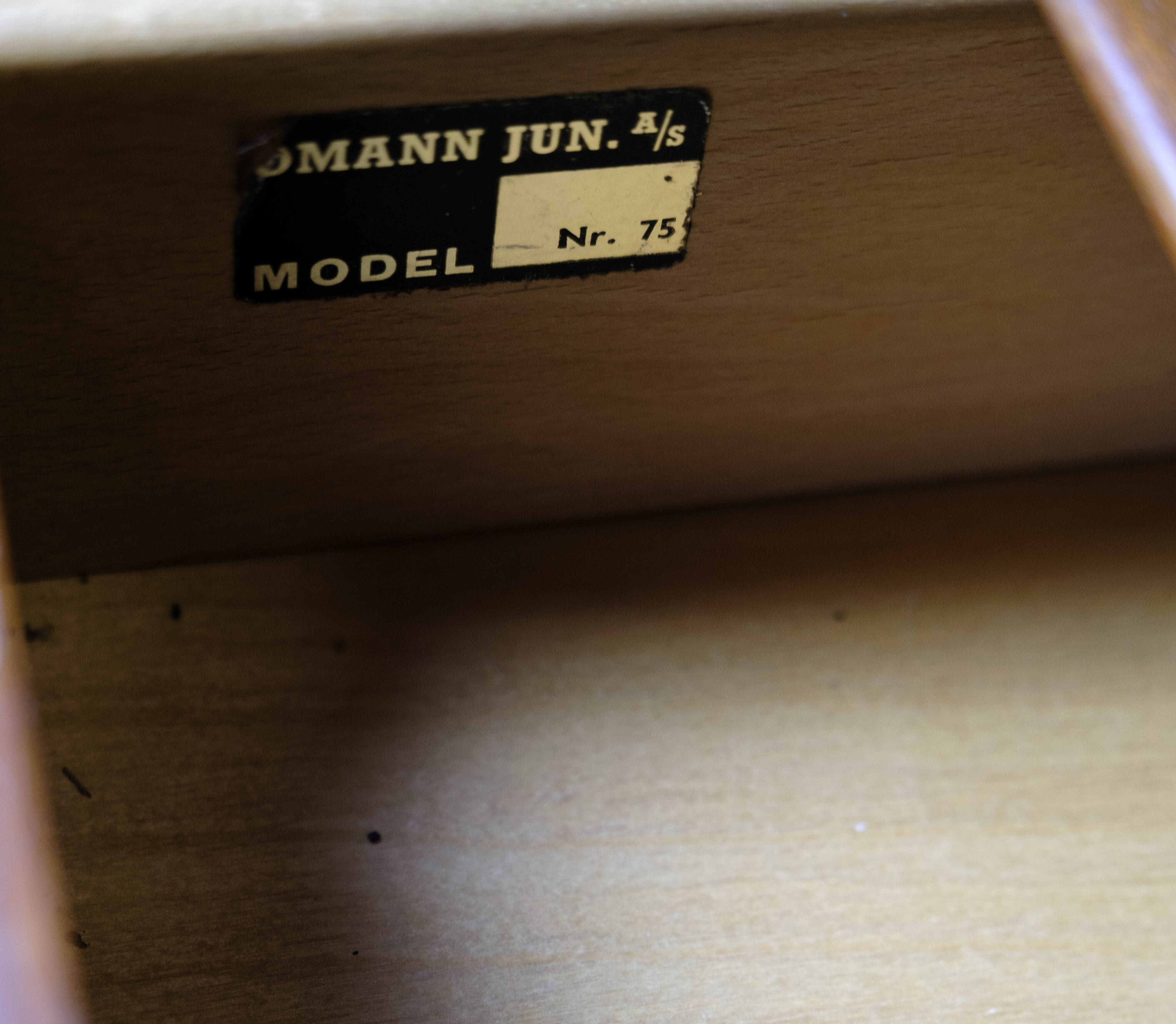 Desk Model 75 Made In Teak By Omann Junior Møbelfabrik From 1960s