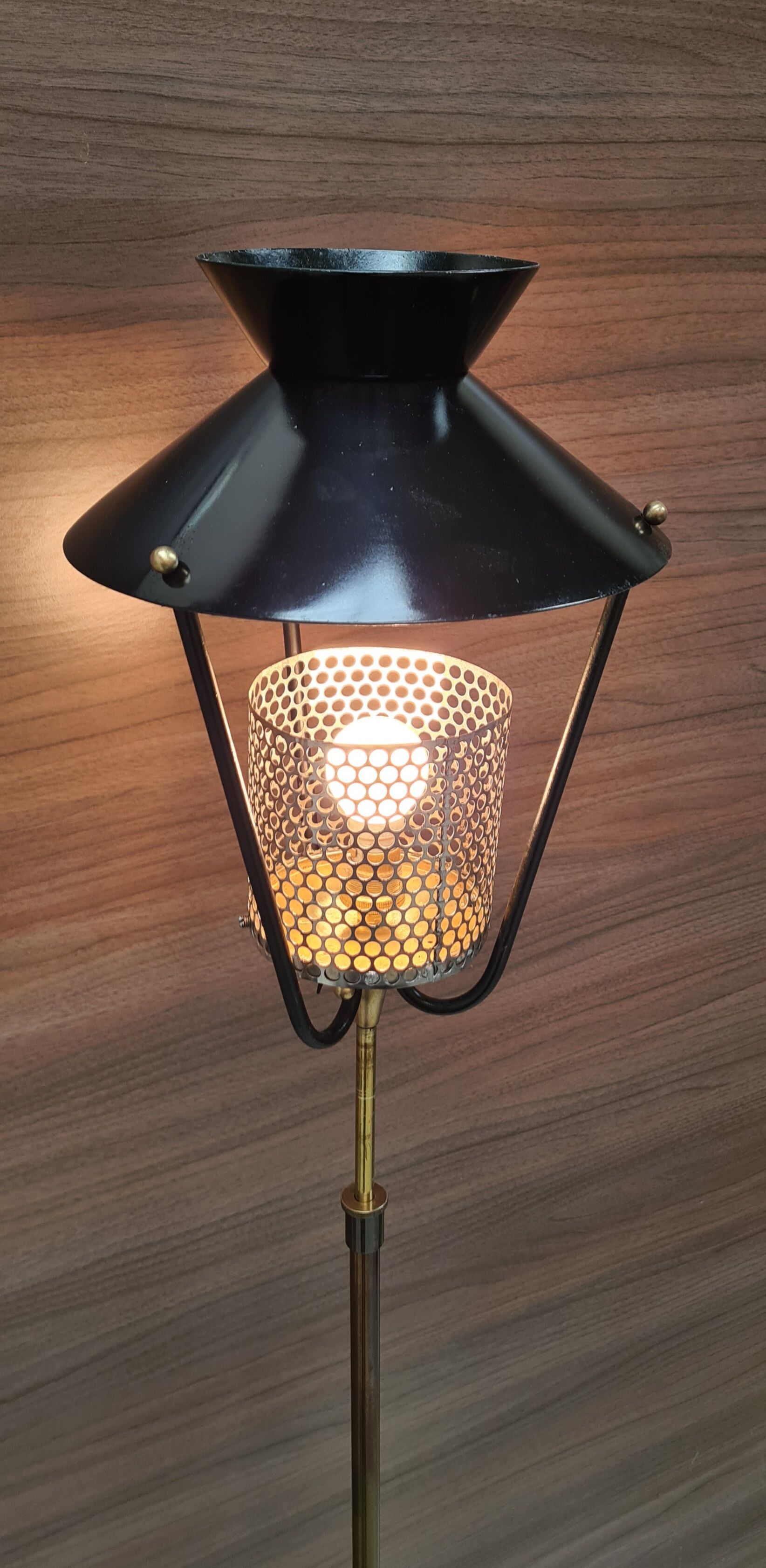 Adjustable diabolo floor lamp 1950 a 60