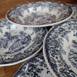 6 deep plates stamped Lunéville KG Tradition special grand feu