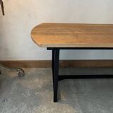 Table basse en bois, pied métal