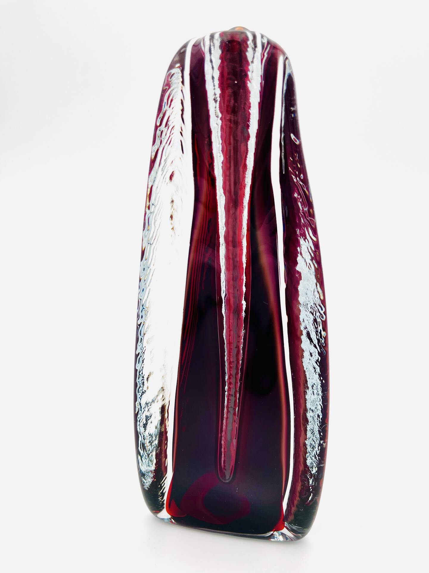 Vase Sculptural Sommerso - Václav Hanuš - Design Tchécoslovaque 60s