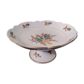 Compotier porcelaine blanche & fleurs