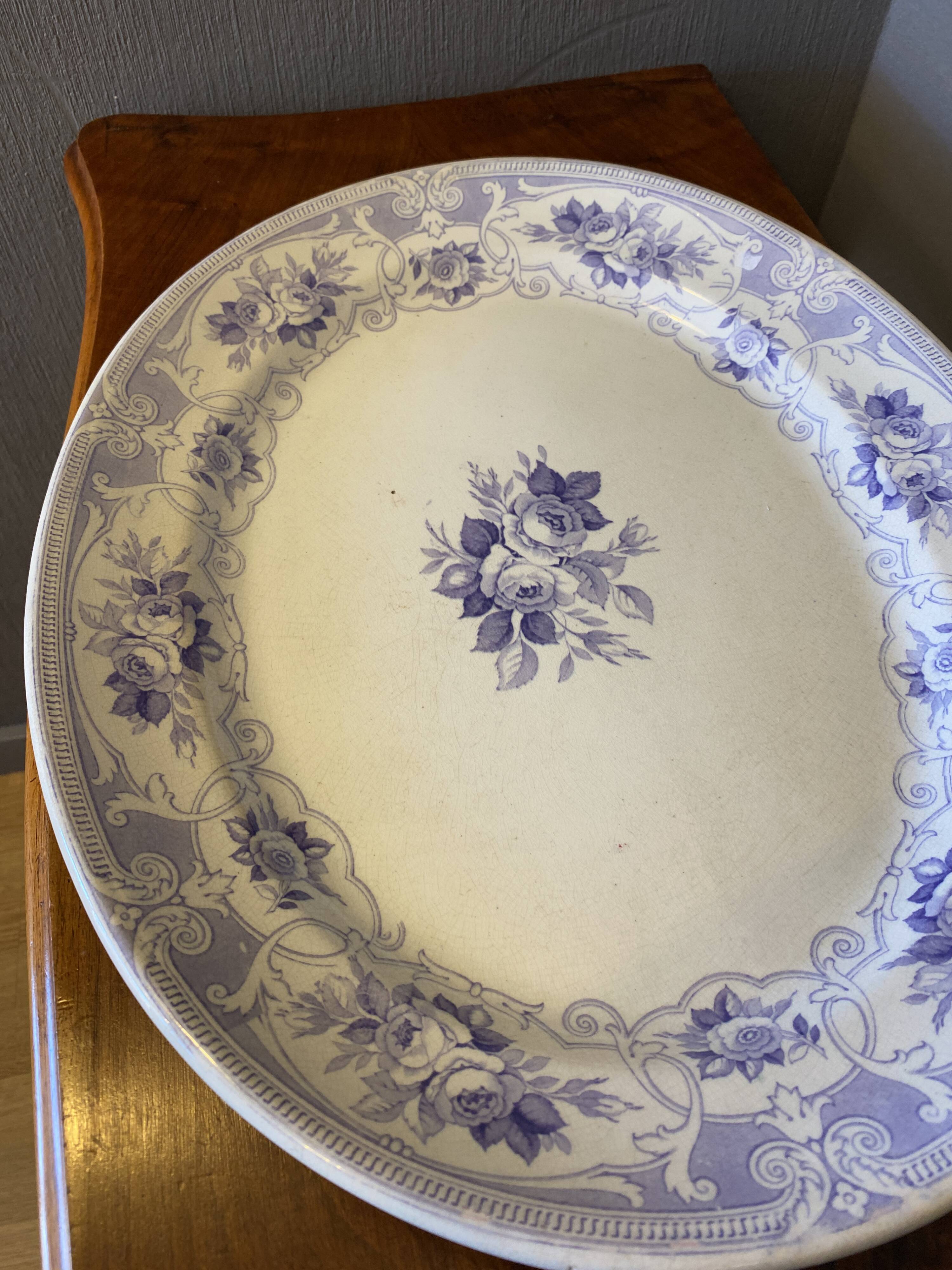 19th-century earthenware dish