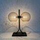 Lampe de table Temde Leuchten avec des sphères en contreplaqué et en verre, années 1970.