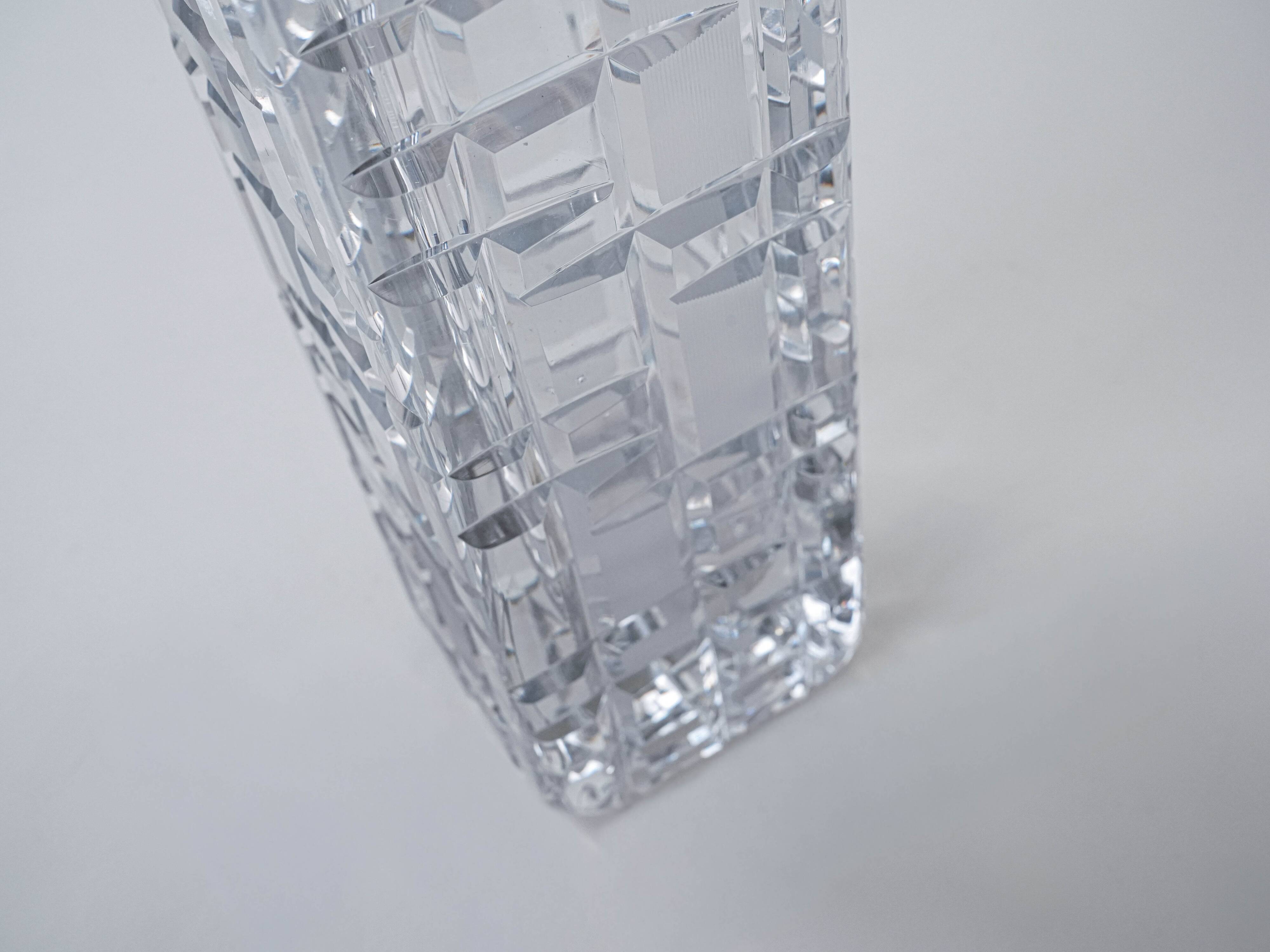 Crystal vase, Italian design, 1960s, manufactured in Italy