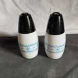 duo salt and pepper shaker Gemco blue flakes