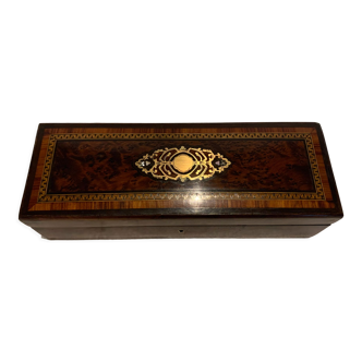 Glove box In cedar magnifying glass Napoleon III Marquetry Boulle XIX century