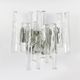 Hollywood regency ice glass sconce by J. T. Kalmar for Kalmar Franken, 1960s