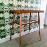 Vintage coffee table, side table, Czech, Dřevopodnik Holešov