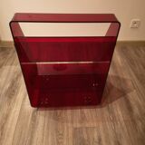 Red Plexiglas Bookshelf