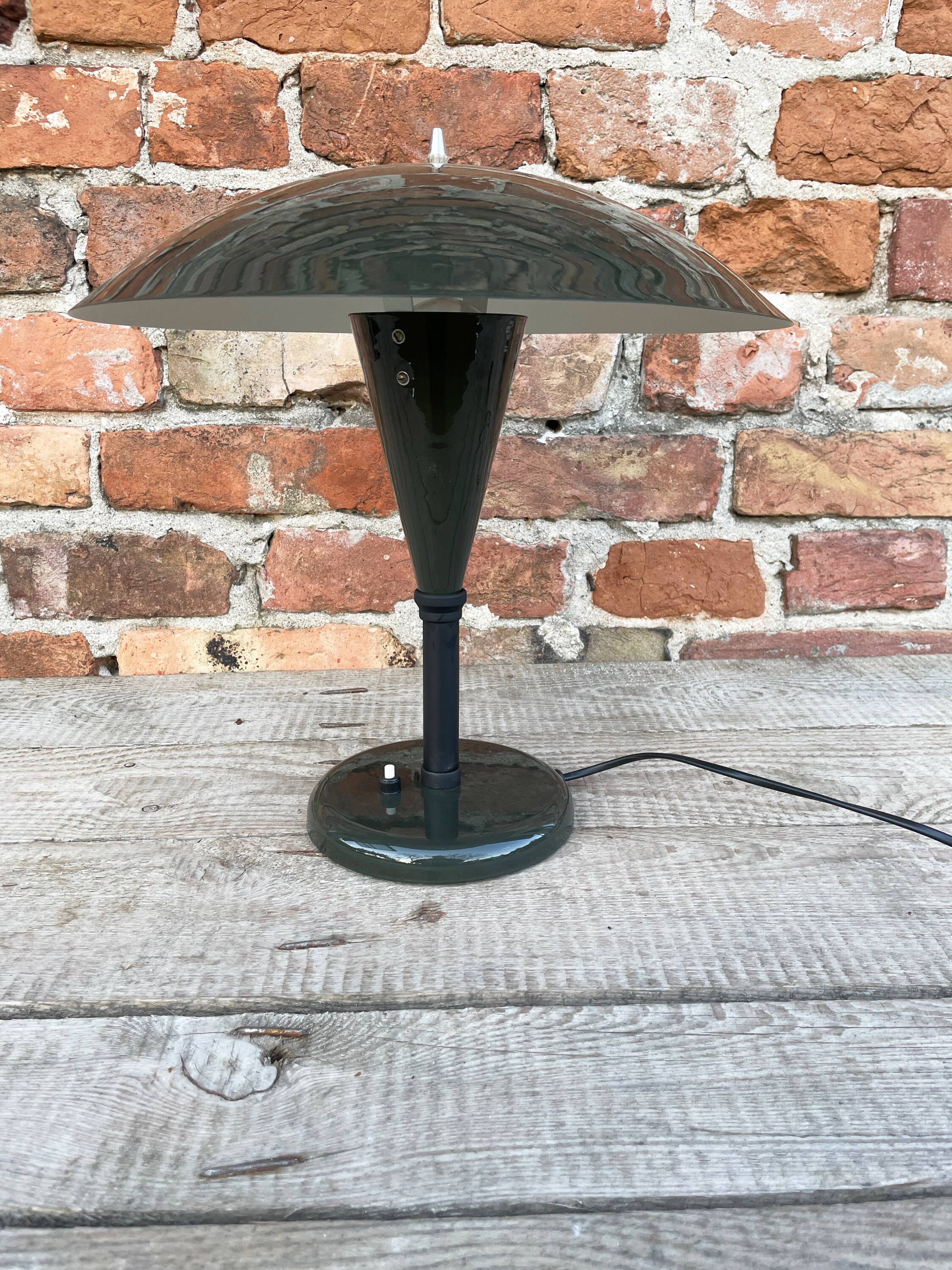 Dark green "Mushroom" office lamp LBd-5, 1960s