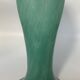 Vintage speckled green marbled glass vase, art nouveau