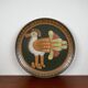 Assiette murale en céramique allemande vintage avec motif d'oiseau de Keramik Manufaktur Kupfermühle, années 1970