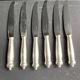 6 puiforcat richelieu silver table knives