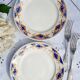 Old flat plates mismatched in earthenware