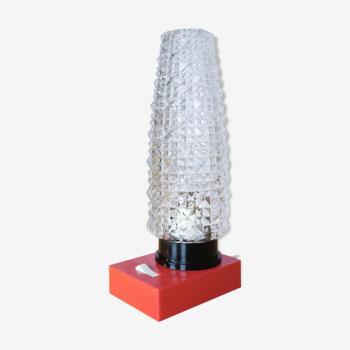 Lampe scandinave en plastique et verre moulé, 1960