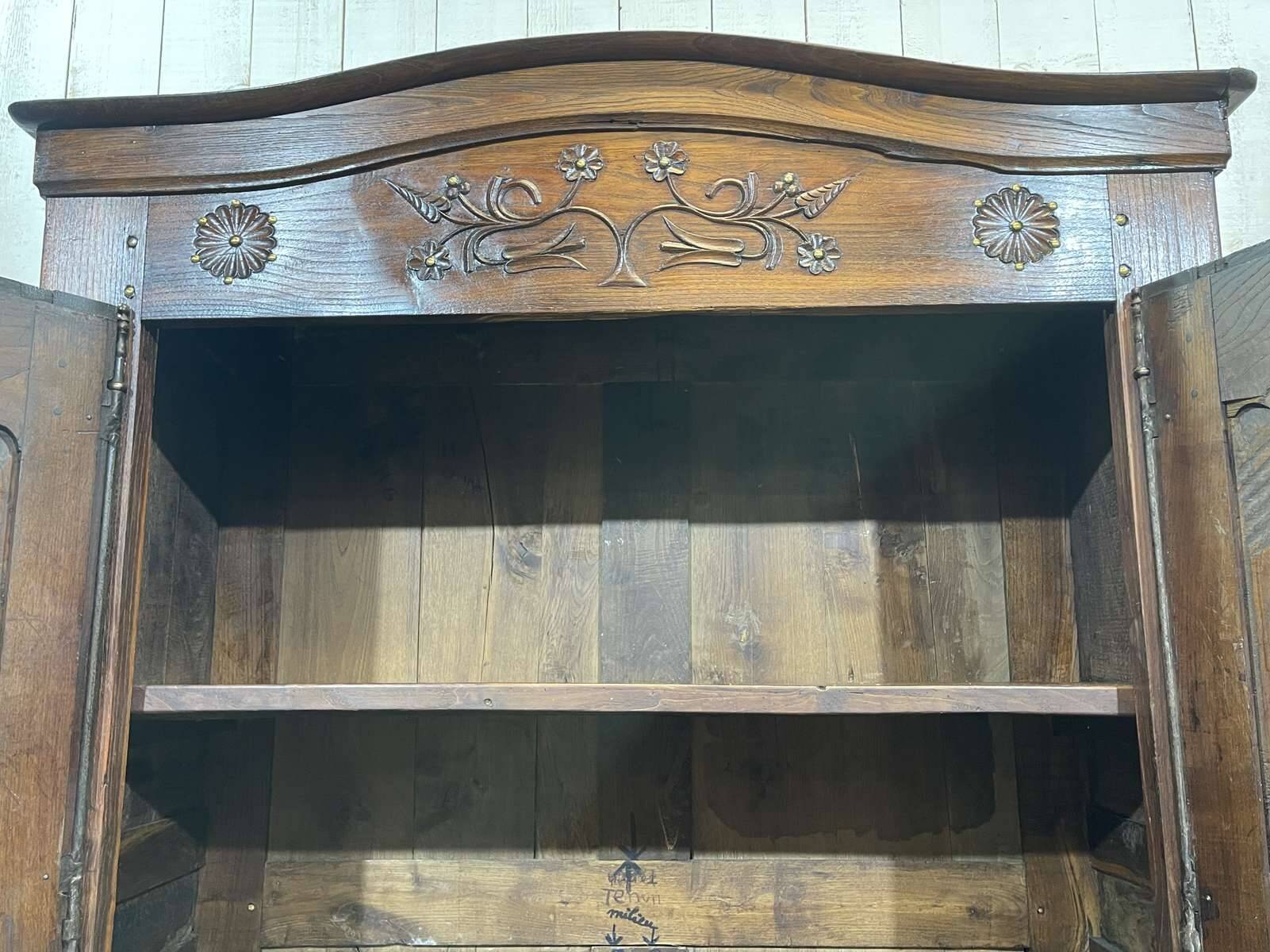 19th century Breton chestnut wardrobe