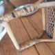 Rattan and bamboo bottle holder