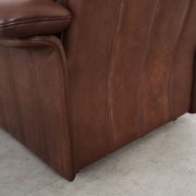 Fauteuil en cuir marron, design suisse, années 1970, fabrication : De Sede