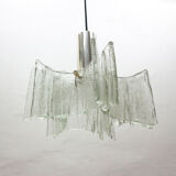 Kaiser ice glass hanging lamp 1970