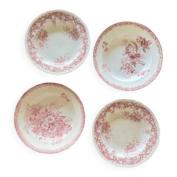 Assiettes creuses roses