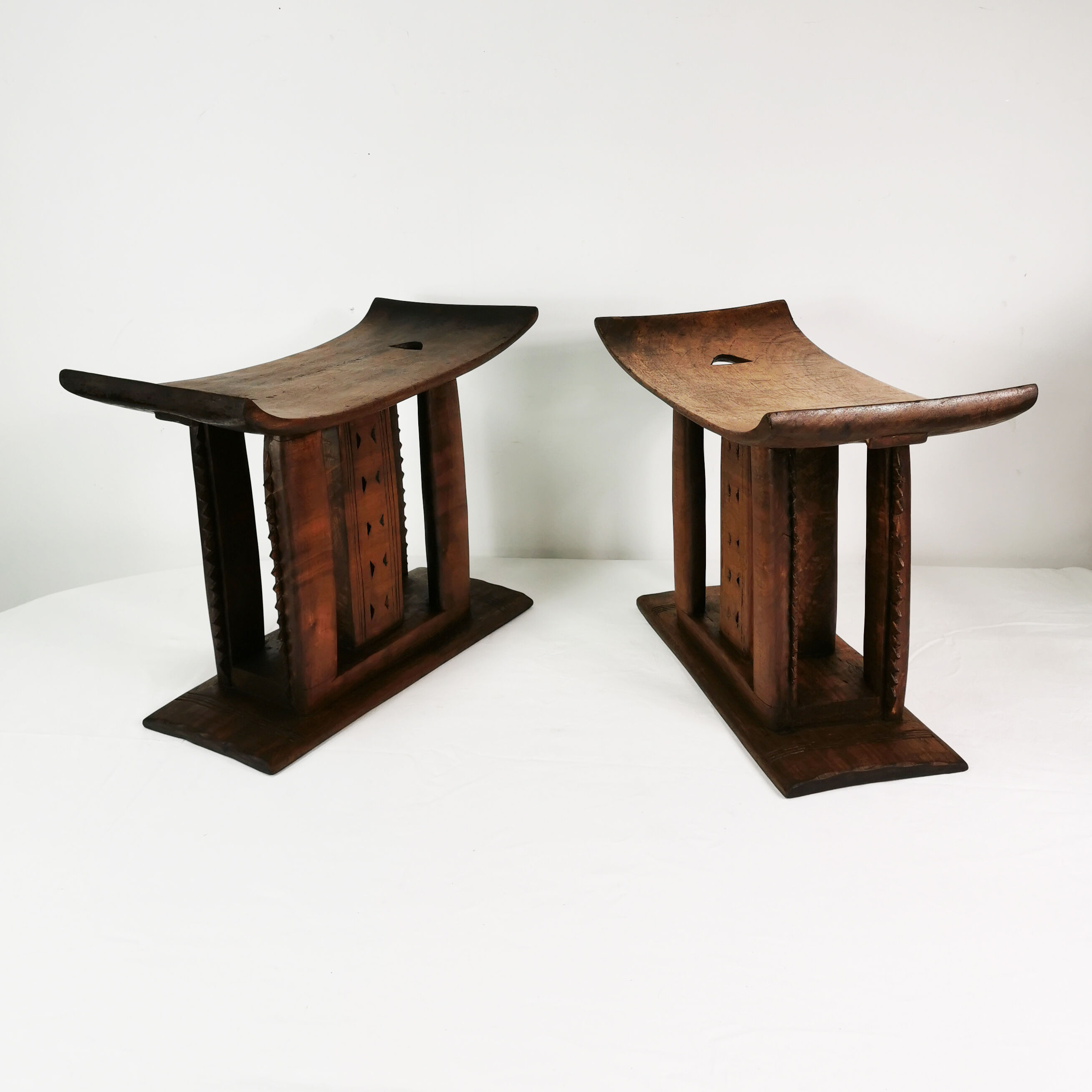 Ashanti-Akan Stools, Gahana, 1950s