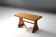 Art Deco Oak Coffee Table with Sculpted Details, Belgium 1940s