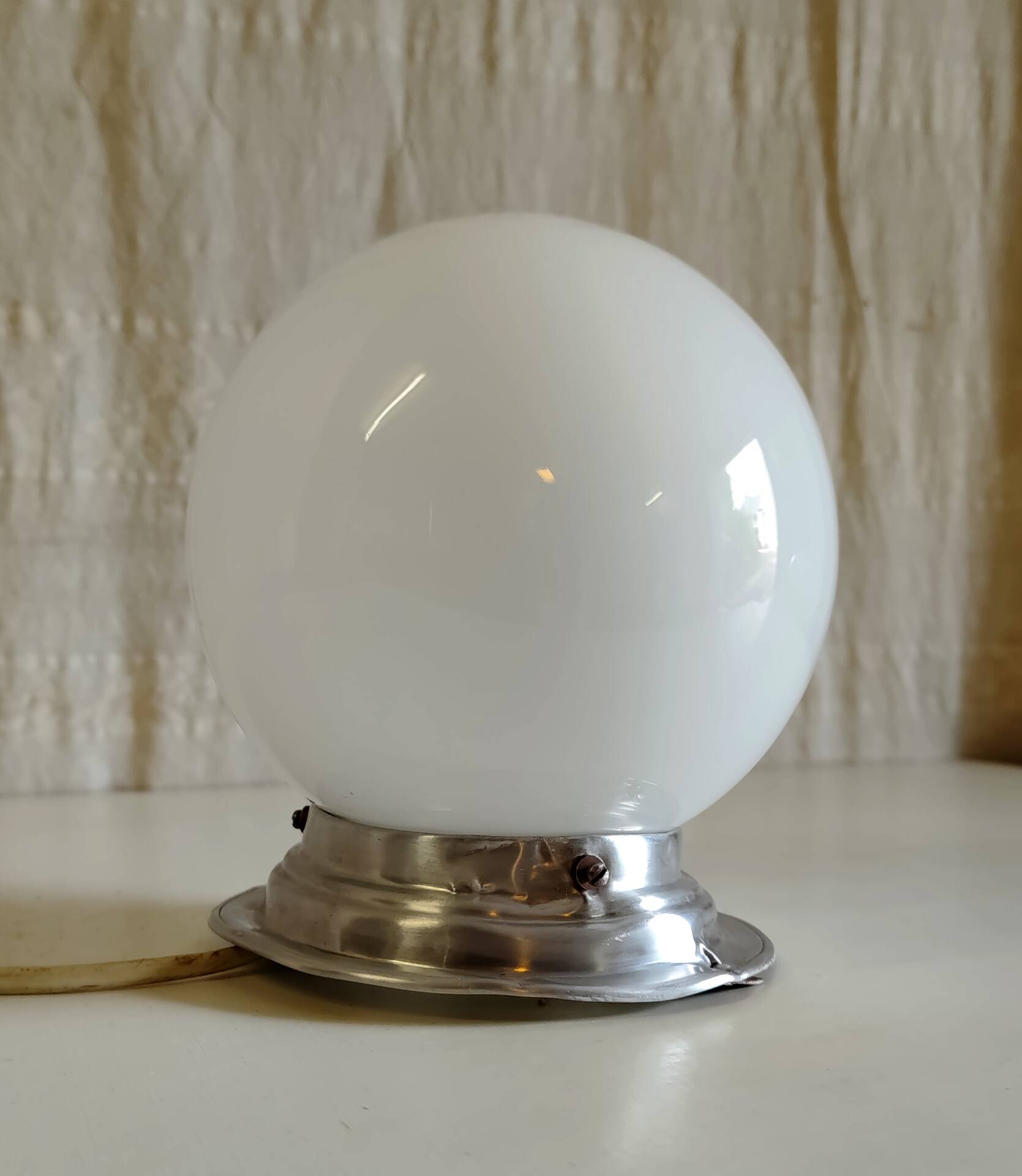 Ceiling light or opaline globe wall light - mid 20th century.