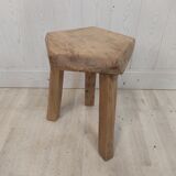 Tabouret tripode brutaliste