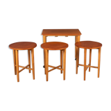 Retro 1960s Poul Hundevad Teak Nest of Three Coffee Nesting Tables