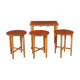 Retro 1960s Poul Hundevad Teak Nest of Three Coffee Nesting Tables