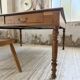 Grande table de ferme XL chêne « carrée » conférence 1950