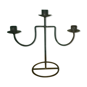 Wrought iron candlestick, 3 branches