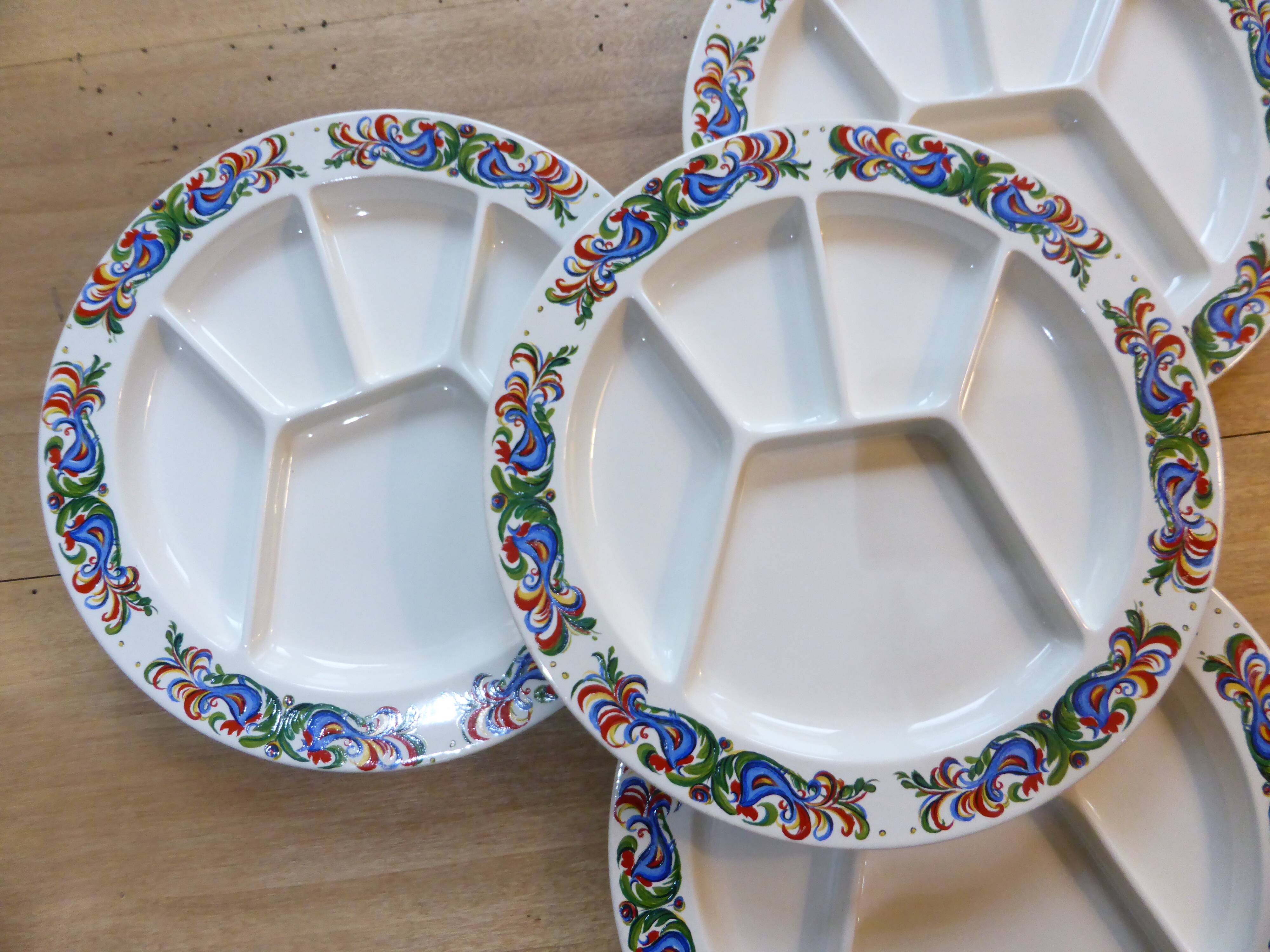 4 fondue plates Villeroy & Boch 191225