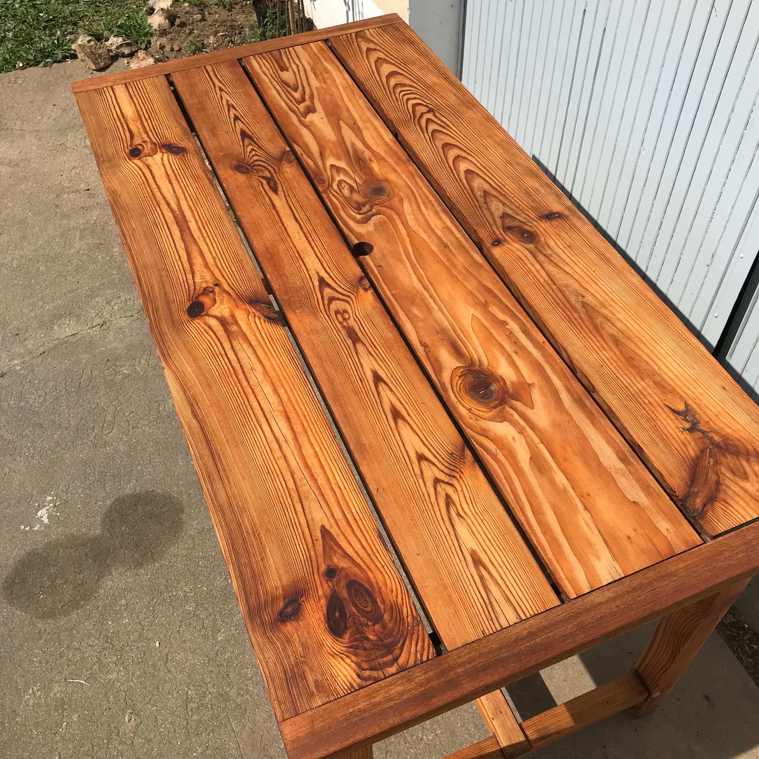 Pine garden table