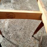 Extendable table with extensions old vintage compass legs design XXeme