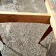 Table extensible à rallonges ancienne pieds compas vintage design XXeme