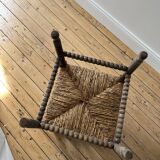 Turned wood corner chair